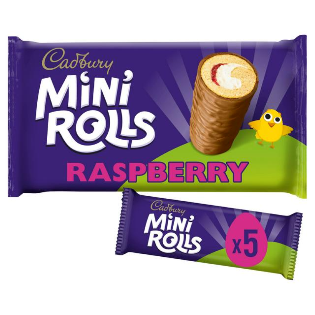 CADBURY MINI ROLLS RASBERRY 